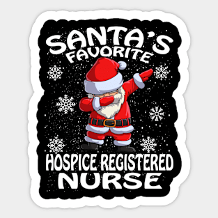 Santas Favorite Hospice Registered Nurse Christmas Sticker